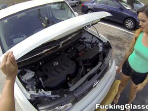 Helping Out A Hottie With Car Trouble And Fucking Her