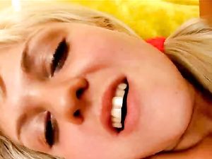 Blonde Skinny Girlfriend Filled With A Long Boner